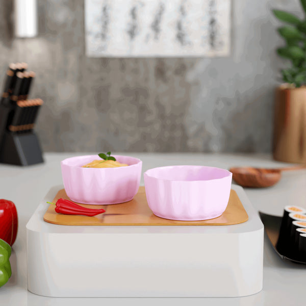 Pink Frontier Dip Bowls (Set of 2) - The Earth Store - platter & dip